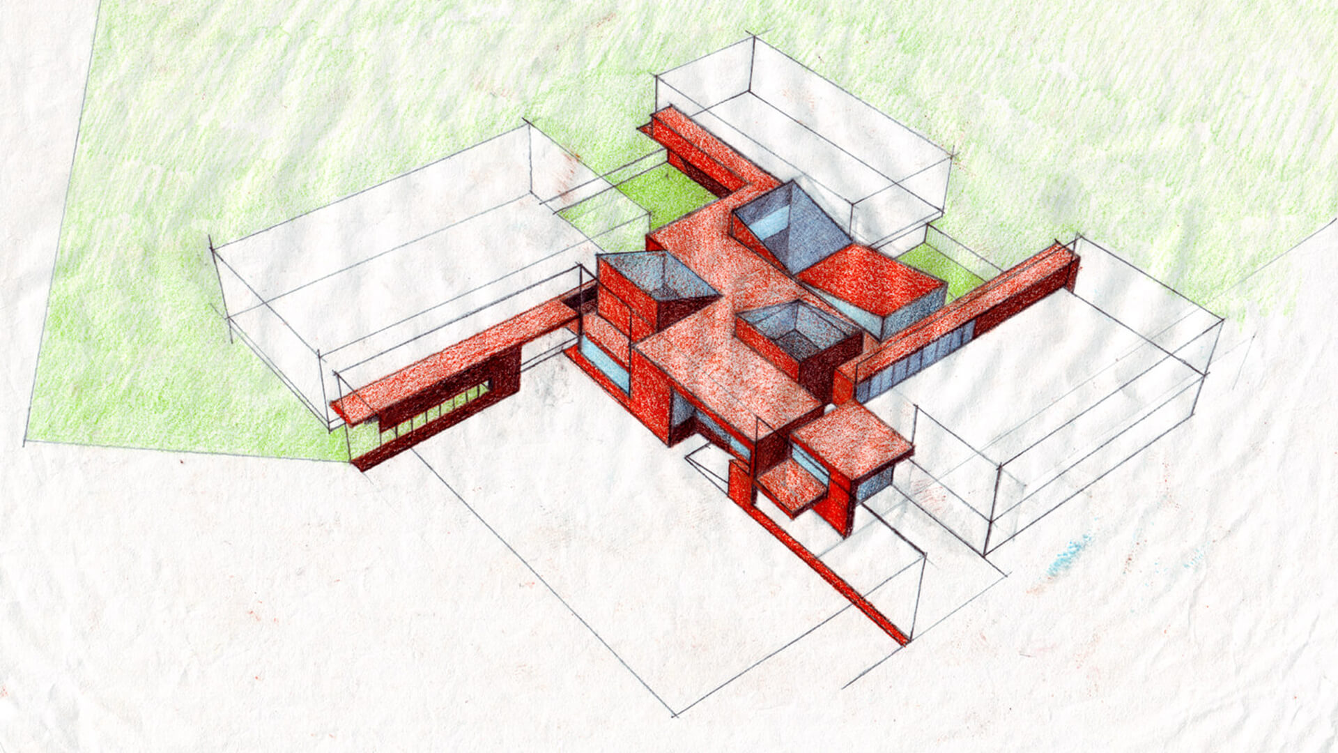 escuela-infantil-guarderia-croquis-aspecto-externo-edificio Escuela infantil y guardería. Croquis inicial del edificio