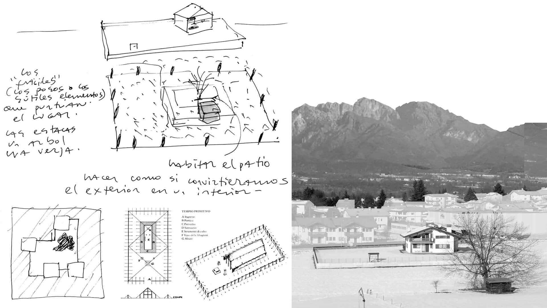 escuela-infantil-guarderia-croquis-esquema-ciudad-jardin Escuela infantil y guardería. croquis preliminares para el diseño del edificio en una ciudad jardín