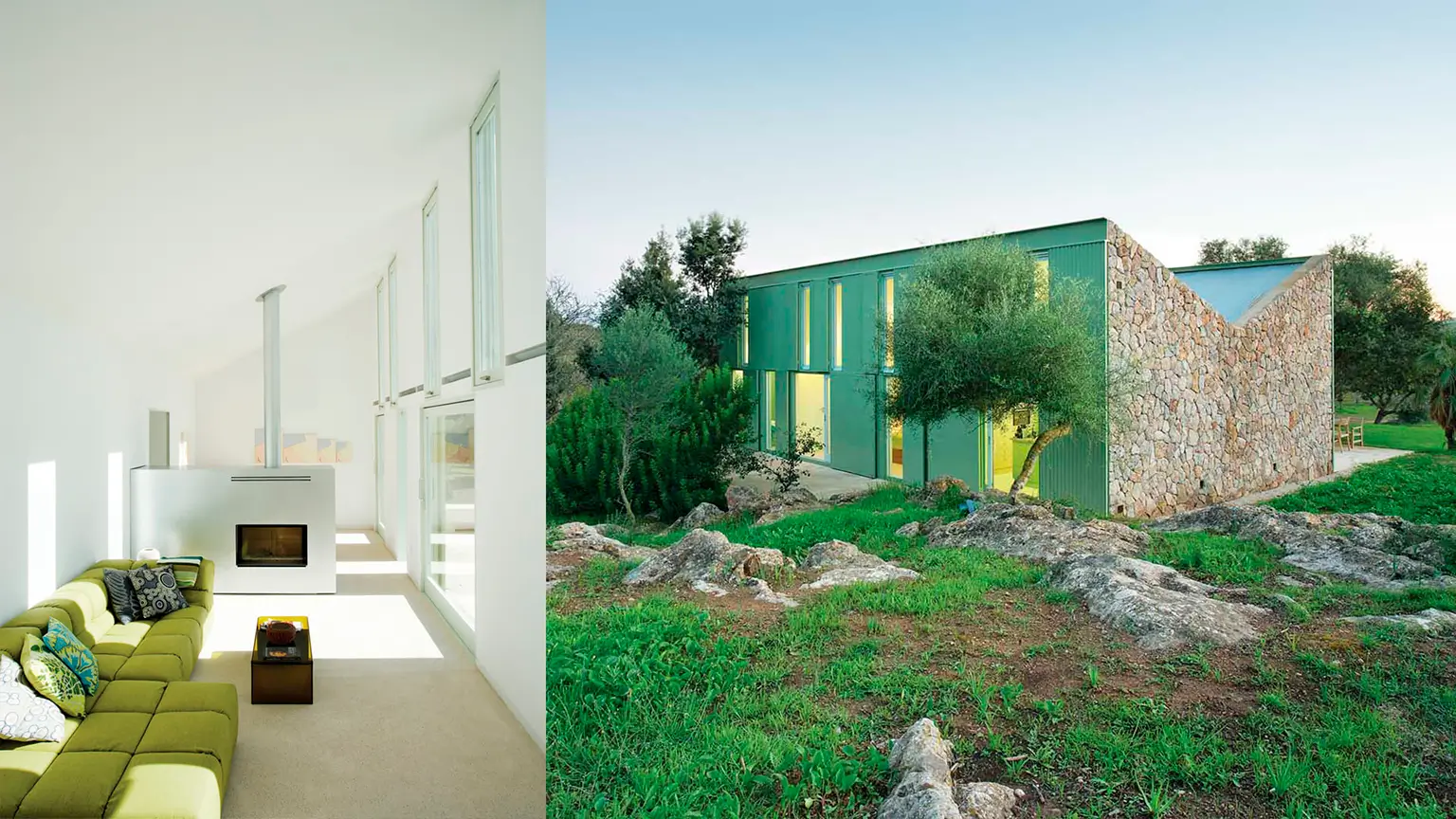 Interior y exterior de una casa moderna que evoca la tradición en Mallorca: la Casa Pepe Cobo, de Juan Herreros.